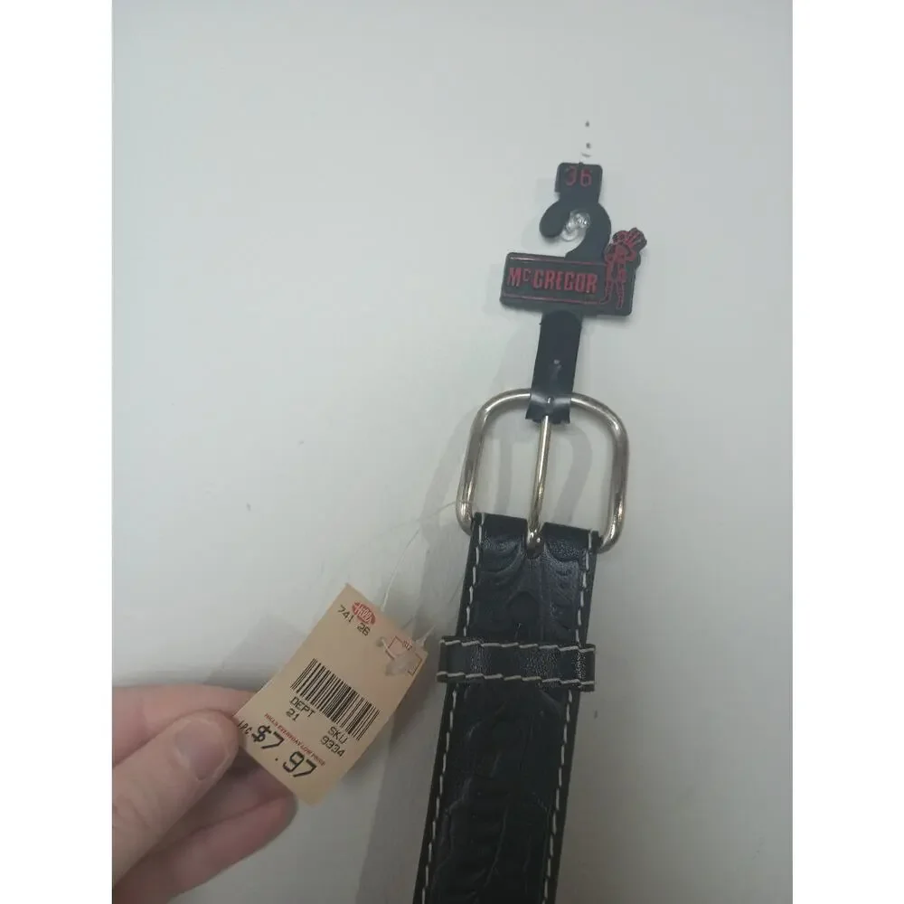 Vtg Mcgregor Leather Belt Men's Size 36 NWT Dead Stock‎ Made USA